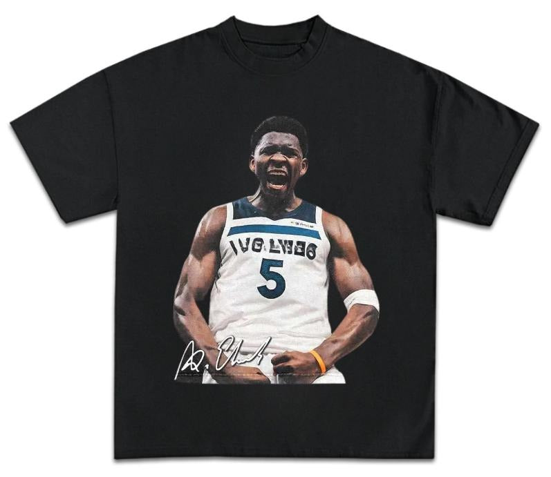 Vintage Anthony Edwards Retro Funny Basketball Cotton - Adult & Kids T-Shirts, Sweatshirts & Hoodies apparel design preview 1