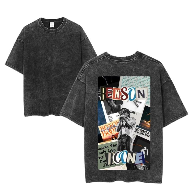 Vintage Benson Boone Collage Scrapbook Music Retro - Adult & Kids T-Shirts, Sweatshirts & Hoodies apparel design preview 1