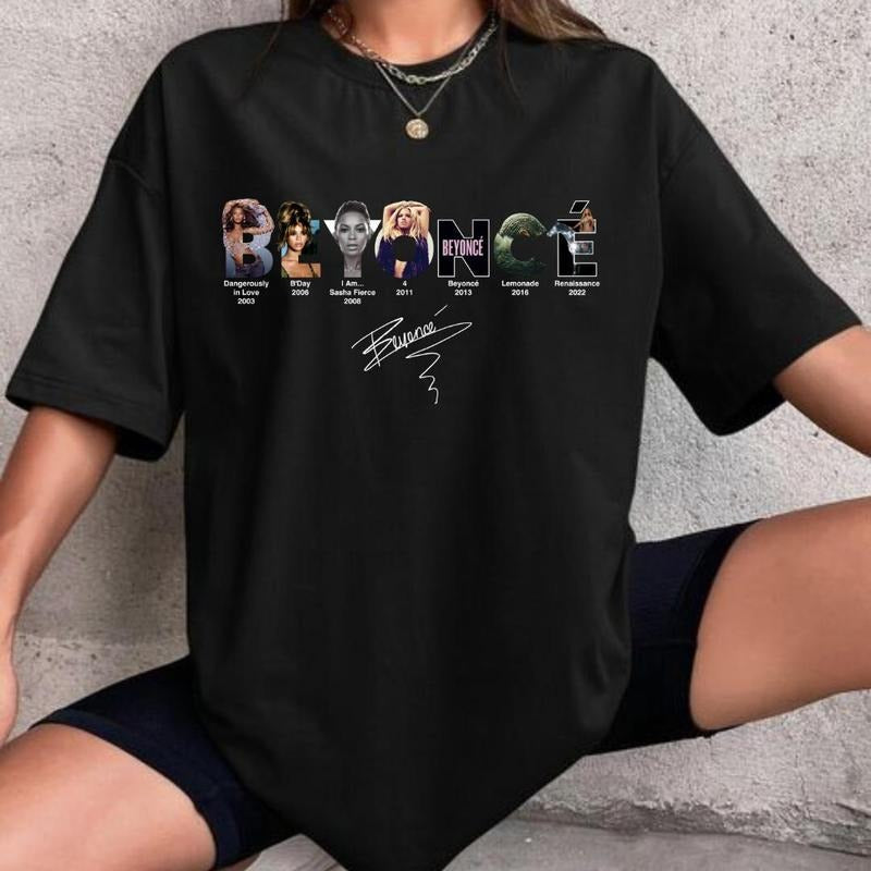 Vintage Beyonce Albums Comfort Cotton - Adult & Kids T-Shirts, Sweatshirts & Hoodies apparel design preview 1
