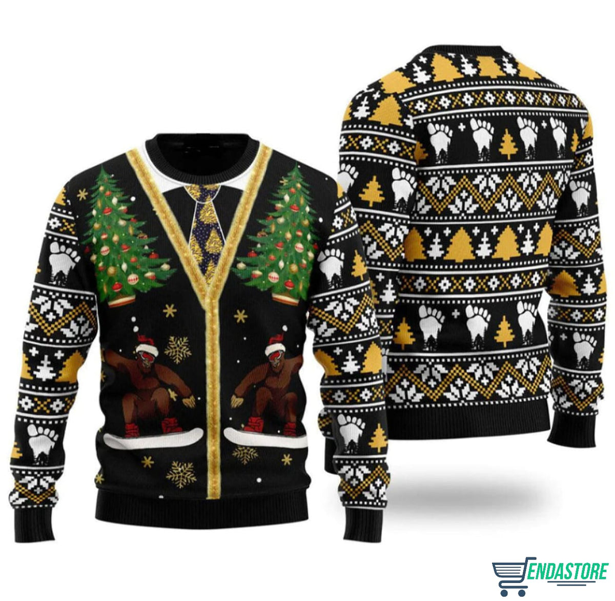 Vintage Bigfoot Sasquatch 3D Christmas Sweater - Holiday Gift product image