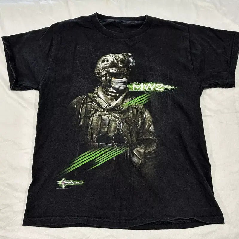 Vintage Call Duty Modern Warfare 2 Video Game MW2 - Adult & Kids T-Shirts, Sweatshirts & Hoodies apparel design preview 1