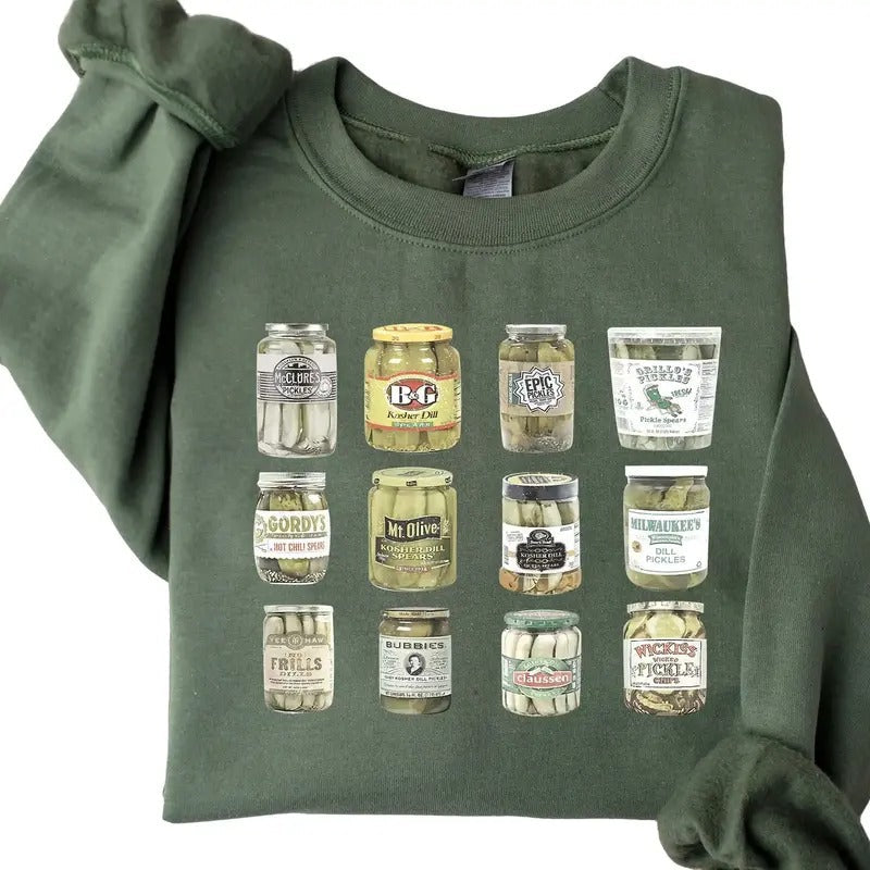 Vintage Canned Pickles Canning Season Casual - Adult & Kids T-Shirts, Sweatshirts & Hoodies apparel design preview 1