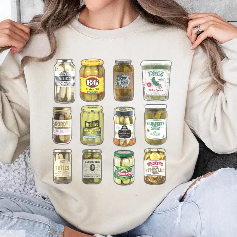 Vintage Canned Pickles - Adult & Kids T-Shirts, Sweatshirts & Hoodies apparel design preview 1