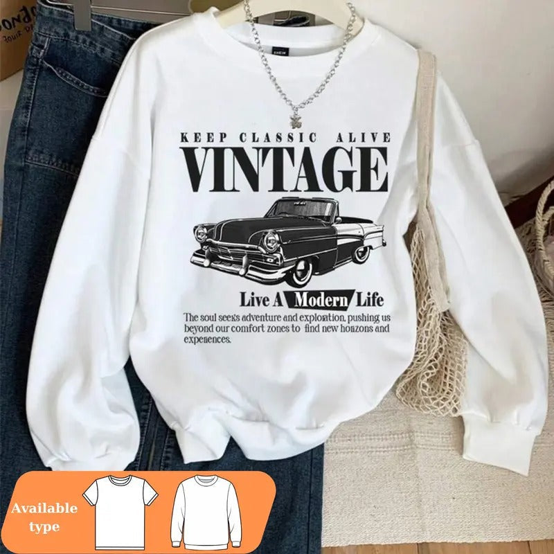 Vintage Car Casual Keep Classic Alive Lover Live - Adult & Kids T-Shirts, Sweatshirts & Hoodies apparel design preview 1