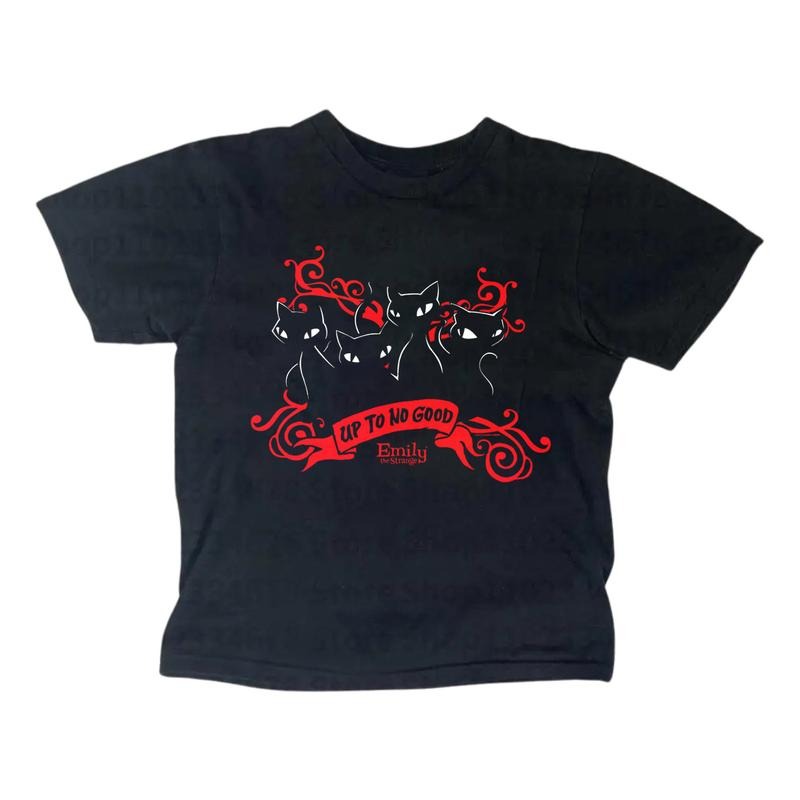 Vintage Cat Girl Baby Gothic Emo Top Y2K Casual Short - Adult & Kids T-Shirts, Sweatshirts & Hoodies apparel design preview 1