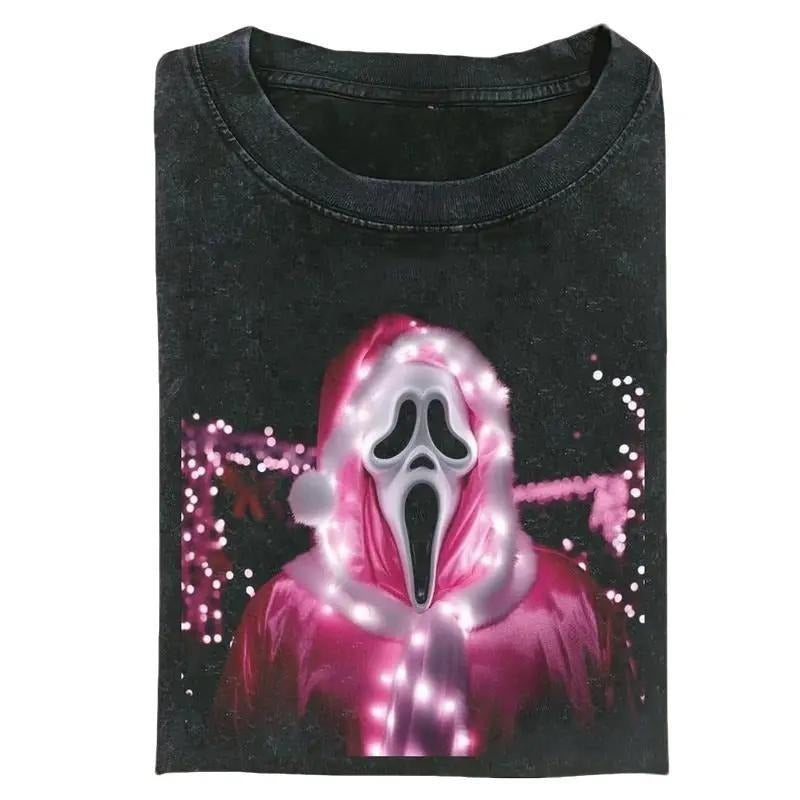 Vintage Funny Ghost Face Having Chirstmas - Adult & Kids T-Shirts, Sweatshirts & Hoodies apparel design preview 1