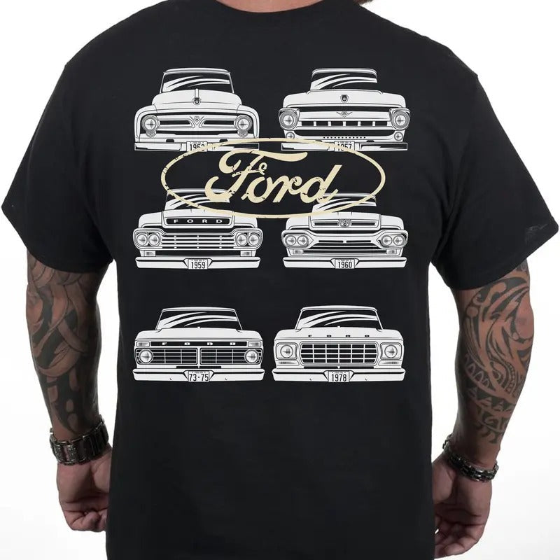 Vintage Classic Ford Trucks Cotton Heather Rust Short - Adult & Kids T-Shirts, Sweatshirts & Hoodies apparel design preview 1