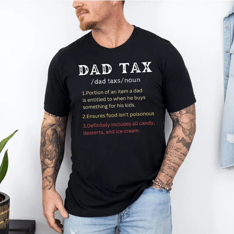 Vintage Dad Tax Funny Noun Personalised - Adult & Kids T-Shirts, Sweatshirts & Hoodies apparel design preview 1