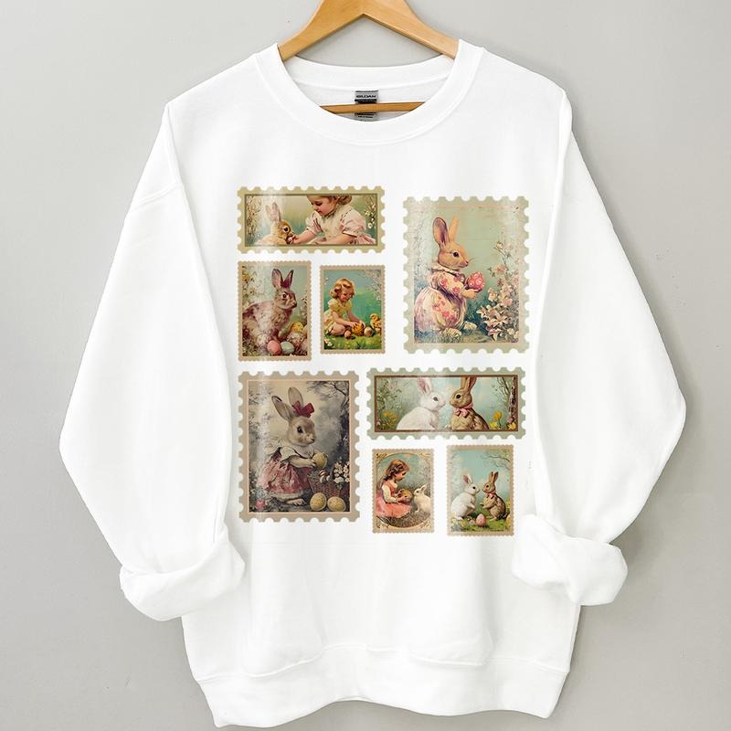 Vintage Easter Retro Stamp Wife Best Friend Matching - Adult & Kids T-Shirts, Sweatshirts & Hoodies apparel design preview 1