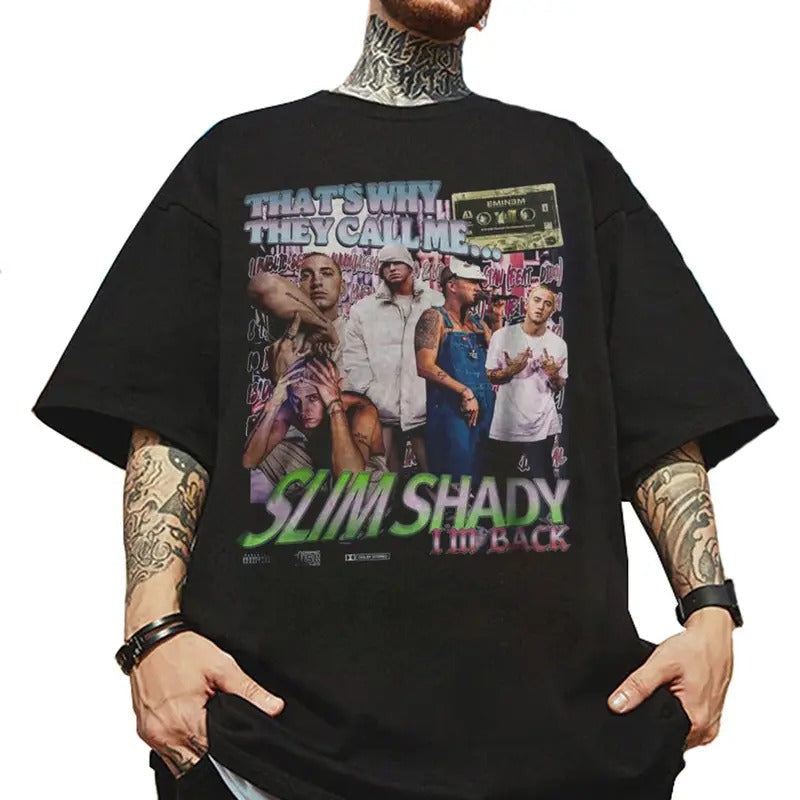 Vintage Eminem Rap Rapper Hip Hop 90s Legends Fan - Adult & Kids T-Shirts, Sweatshirts & Hoodies apparel design preview 1