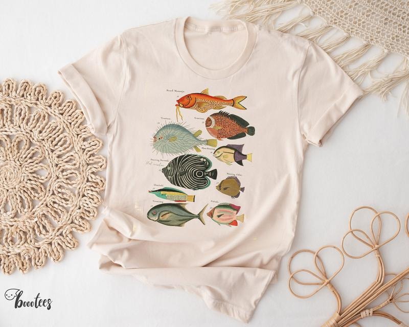 Vintage Fish Fishing Lover Baby Him Her Tropical - Adult & Kids T-Shirts, Sweatshirts & Hoodies apparel design preview 1
