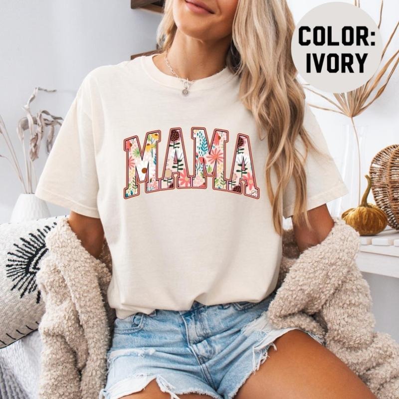 Vintage Floral Mama Strong Woman - Adult & Kids T-Shirts, Sweatshirts & Hoodies apparel design preview 1