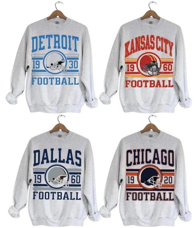 Vintage Football Team Fans - Adult & Kids T-Shirts, Sweatshirts & Hoodies apparel design preview 1