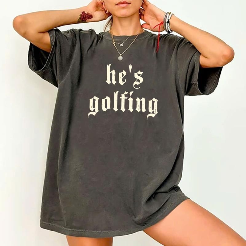 Vintage Golf Wife He'S Golfing Husband Abandoned - Adult & Kids T-Shirts, Sweatshirts & Hoodies apparel design preview 1