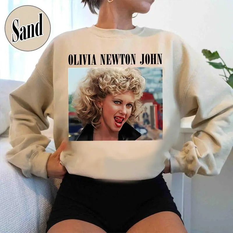 Vintage Grease Olivia Newton John 1978 Iconic Movie - Adult & Kids T-Shirts, Sweatshirts & Hoodies apparel design preview 1