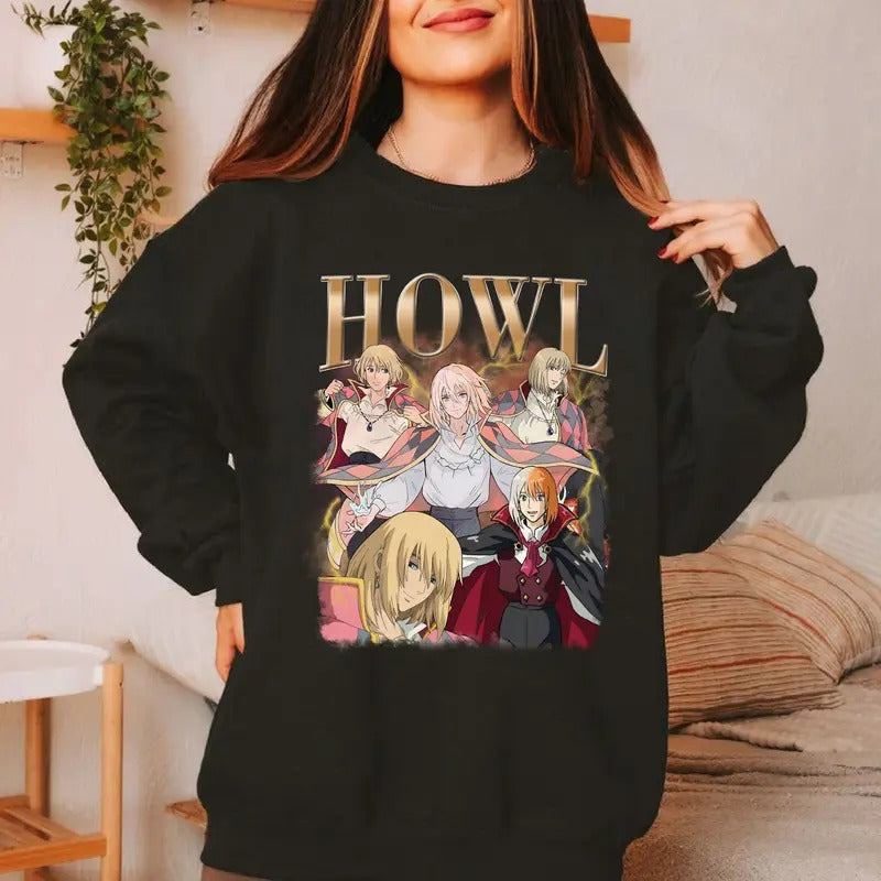 Vintage Howl Howl'S Moving Castle Sophie Ghibli Hayao - Adult & Kids T-Shirts, Sweatshirts & Hoodies apparel design preview 1