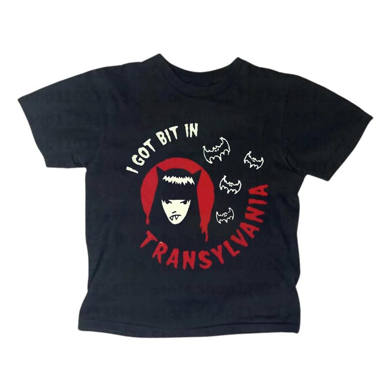 Vintage I Got Bit Transylvania Baby Gothic Emo Girl - Adult & Kids T-Shirts, Sweatshirts & Hoodies apparel design preview 1