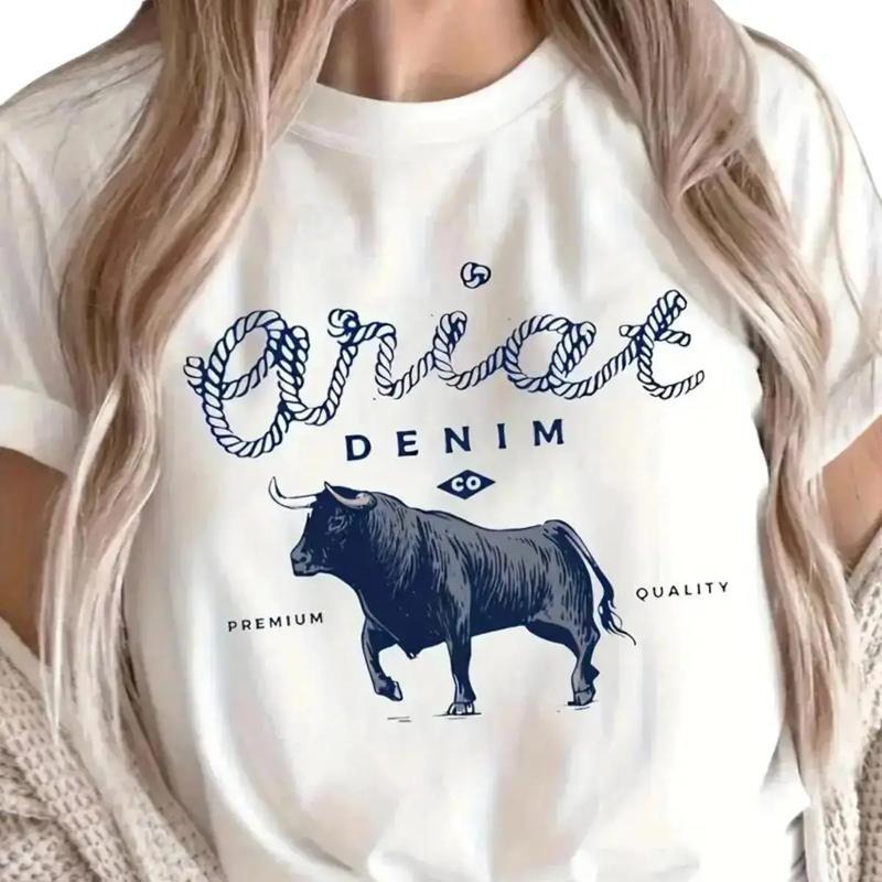 Vintage Inspired Ariat Denim Bull Western Flair - Adult & Kids T-Shirts, Sweatshirts & Hoodies apparel design preview 1