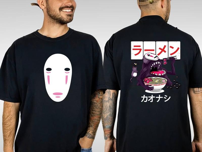 Vintage Japanese Anime No Face Kawaii Double Sided - Adult & Kids T-Shirts, Sweatshirts & Hoodies apparel design preview 1