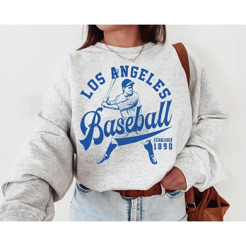 Vintage Los Angeles Dodger Dodgers EST 1890 Baseball - Adult & Kids T-Shirts, Sweatshirts & Hoodies apparel design preview 1