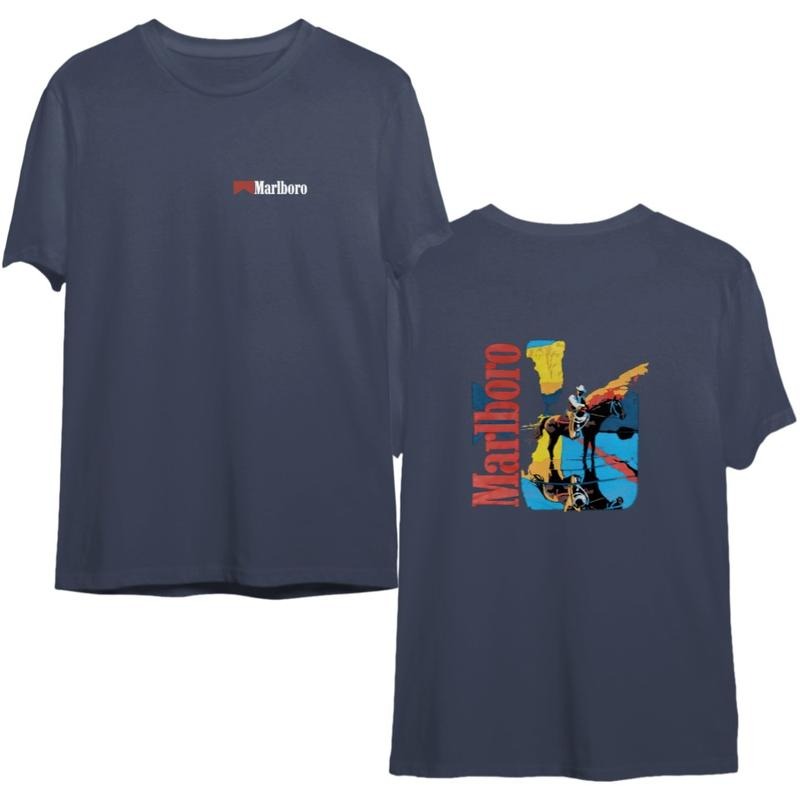 Vintage Marlboro 80s Cowboy 90s 2000s Western Retro - Adult & Kids T-Shirts, Sweatshirts & Hoodies apparel design preview 1