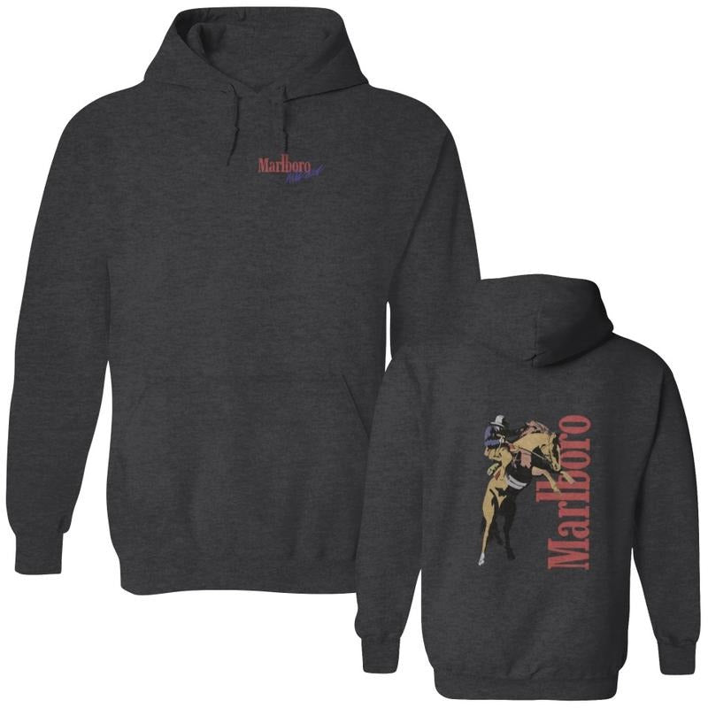 Vintage Marlboro Cowboy Wild West Double Sided - Adult & Kids T-Shirts, Sweatshirts & Hoodies apparel design preview 1