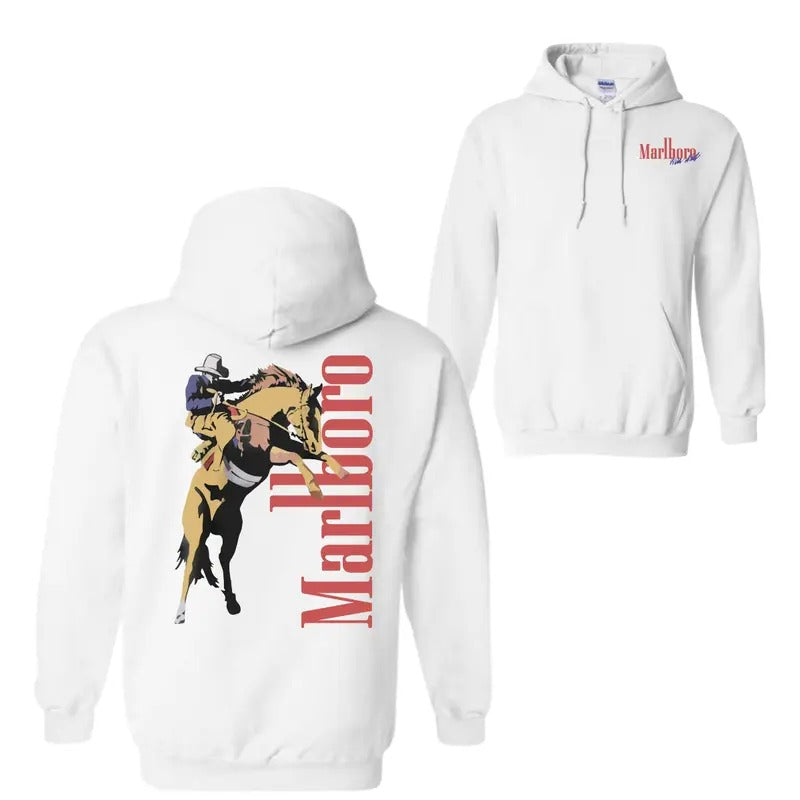 Vintage Marlboro Cowboy Wild West - Adult & Kids T-Shirts, Sweatshirts & Hoodies apparel design preview 1