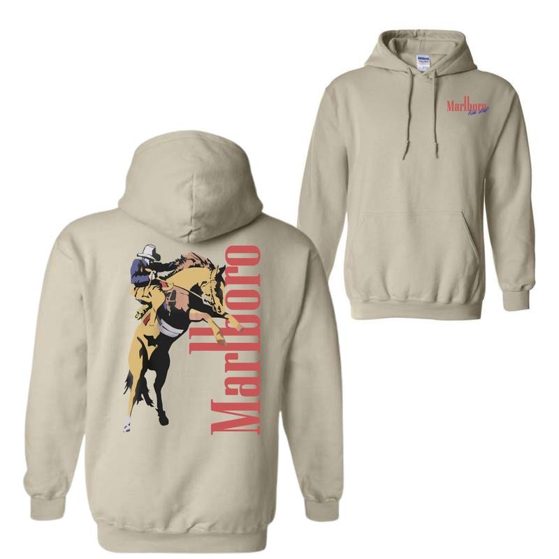 Vintage Marlboro Cowboy Wild West - Adult & Kids T-Shirts, Sweatshirts & Hoodies apparel design preview 1