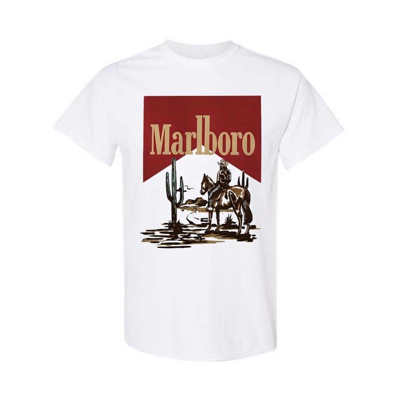Vintage Marlboro Cowboy Wild West - Adult & Kids T-Shirts, Sweatshirts & Hoodies apparel design preview 1