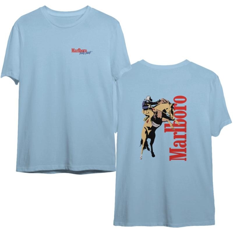 Vintage Marlboro Cowboy Wild West Country Western - Adult & Kids T-Shirts, Sweatshirts & Hoodies apparel design preview 1