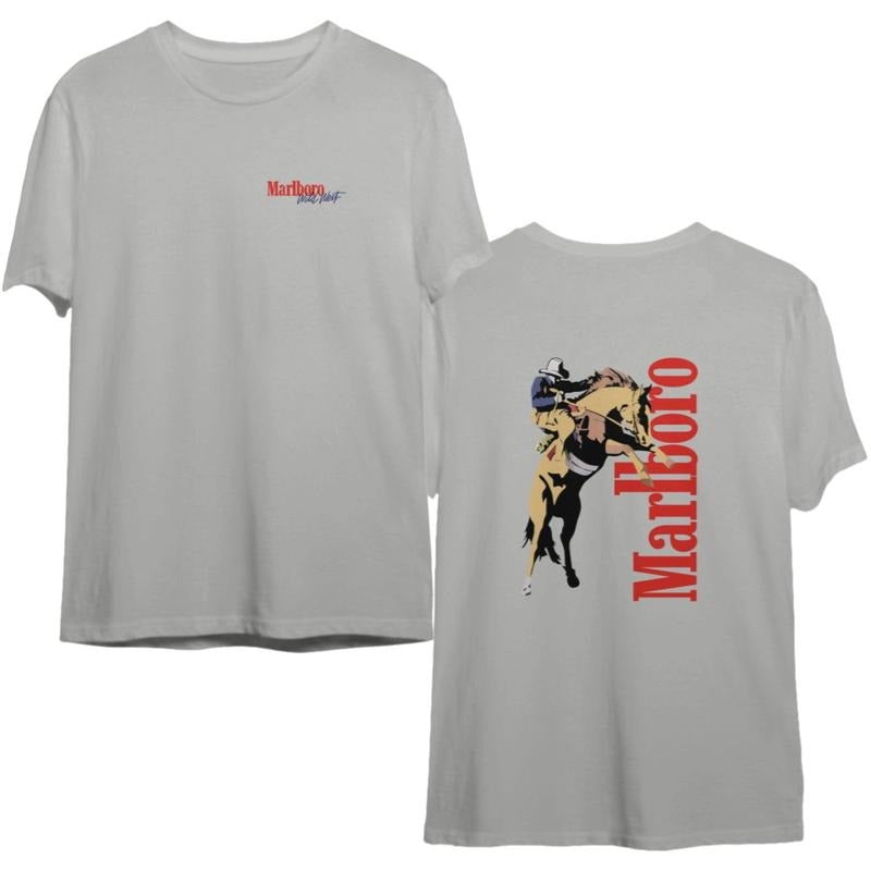 Vintage Marlboro Cowboy Wild West Country Western - Adult & Kids T-Shirts, Sweatshirts & Hoodies apparel design preview 1