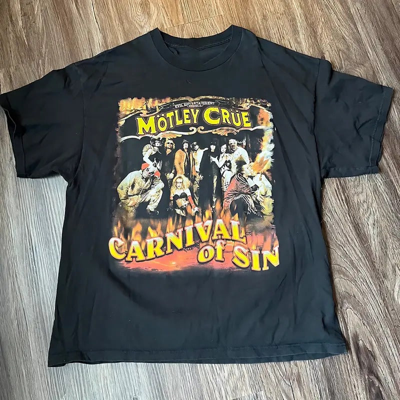 Vintage Motley Crue Carnival Sin Tour 2005 - Adult & Kids T-Shirts, Sweatshirts & Hoodies apparel design preview 1