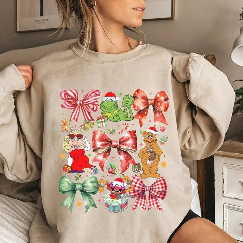 Vintage Muppet Carol Xmas Coquette Bow Lovers Friends - Adult & Kids T-Shirts, Sweatshirts & Hoodies apparel design preview 1