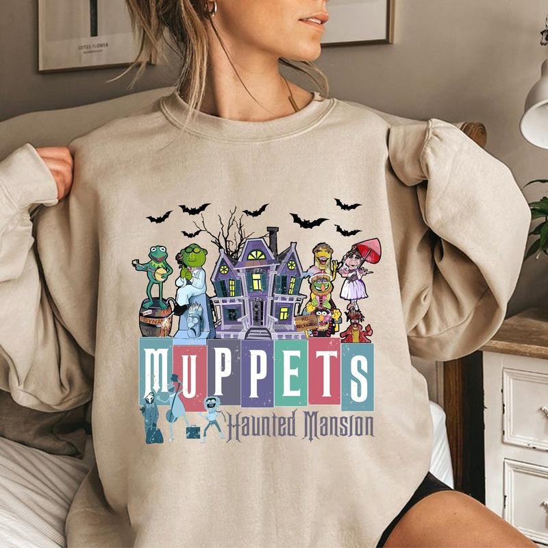 Vintage Muppets Halloween Haunted Masion Retro 90s - Adult & Kids T-Shirts, Sweatshirts & Hoodies apparel design preview 1