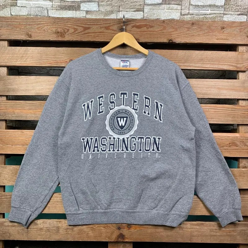 Vintage Ncaa Western Washington Jumper Print Logo - Adult & Kids T-Shirts, Sweatshirts & Hoodies apparel design preview 1