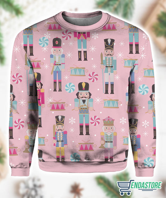 Vintage Nutcracker Christmas Print Casual Sweatshirt 3D Christmas Sweater - Holiday Gift product image