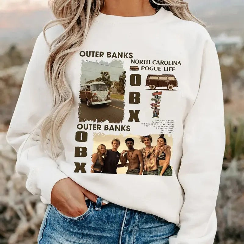 Vintage Outer Banks OBX Pogue Life North Carolina - Adult & Kids T-Shirts, Sweatshirts & Hoodies apparel design preview 1