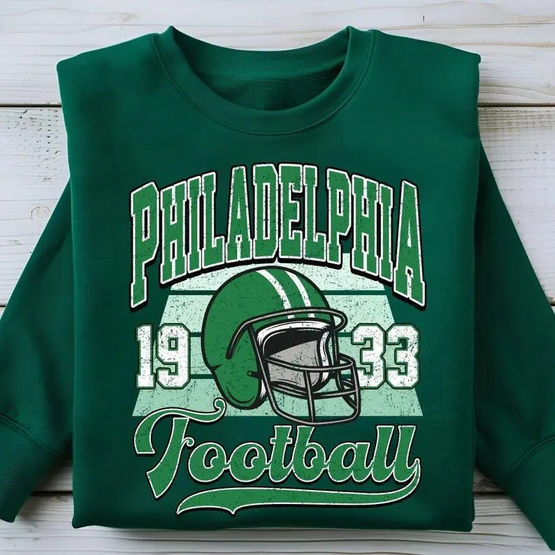 Vintage Philadelphia Football Philly Fan - Adult & Kids T-Shirts, Sweatshirts & Hoodies apparel design preview 1