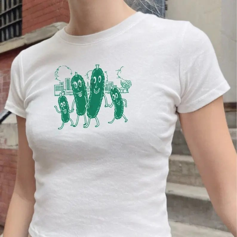 Vintage Pickle Baby Coquette Pinterest Retro Y2K - Adult & Kids T-Shirts, Sweatshirts & Hoodies apparel design preview 1