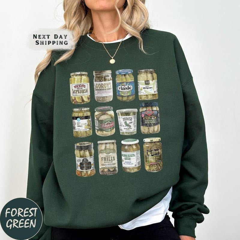 Vintage Pickle Jar Canned Pickles Funny Lover - Adult & Kids T-Shirts, Sweatshirts & Hoodies apparel design preview 1