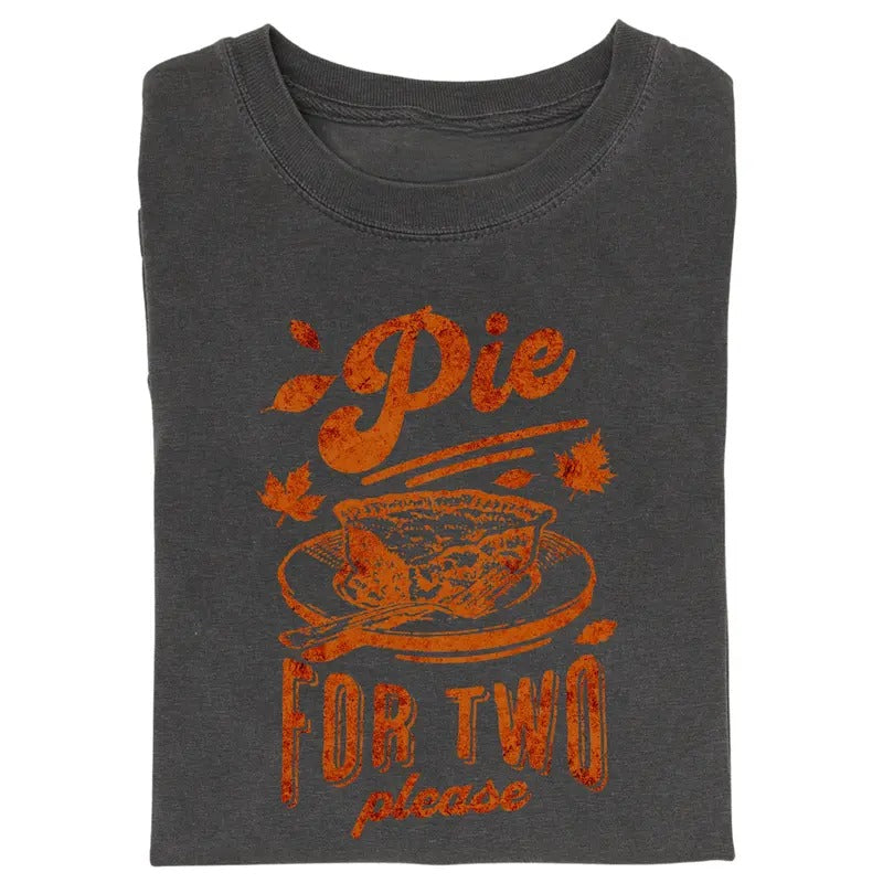 Vintage Pie Two Please Funny Thanksgiving Pregnancy - Adult & Kids T-Shirts, Sweatshirts & Hoodies apparel design preview 1