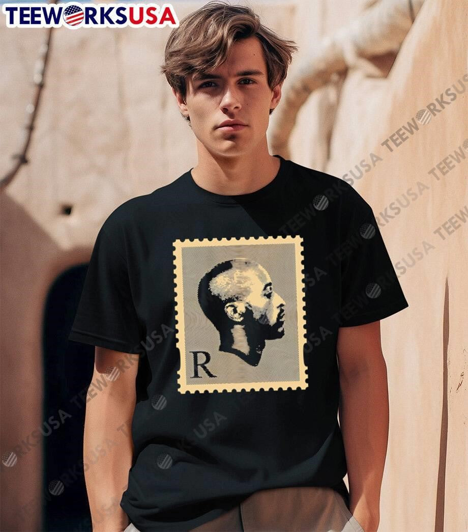 Vintage R Initial Stamp Portrait - Adult & Kids T-Shirts, Sweatshirts & Hoodies apparel design preview 1