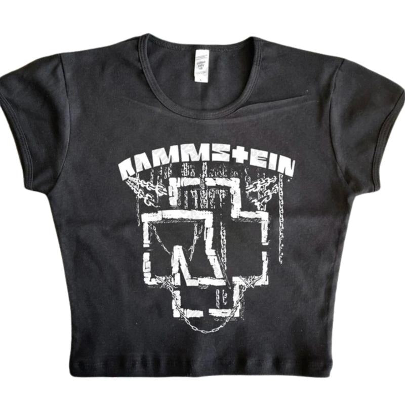 Vintage Rammstein Band Baby Gothic Emo Girl Y2k Top - Adult & Kids T-Shirts, Sweatshirts & Hoodies apparel design preview 1