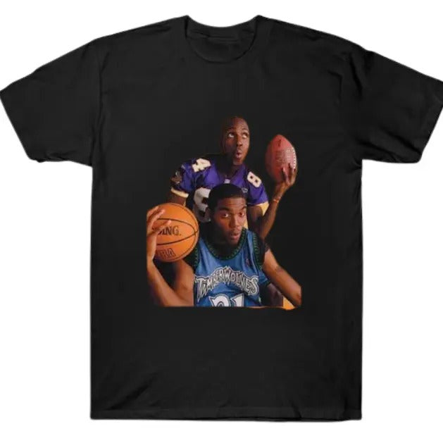 Vintage Randy Moss X Kevin Garnett Dual Sport Legends - Adult & Kids T-Shirts, Sweatshirts & Hoodies apparel design preview 1