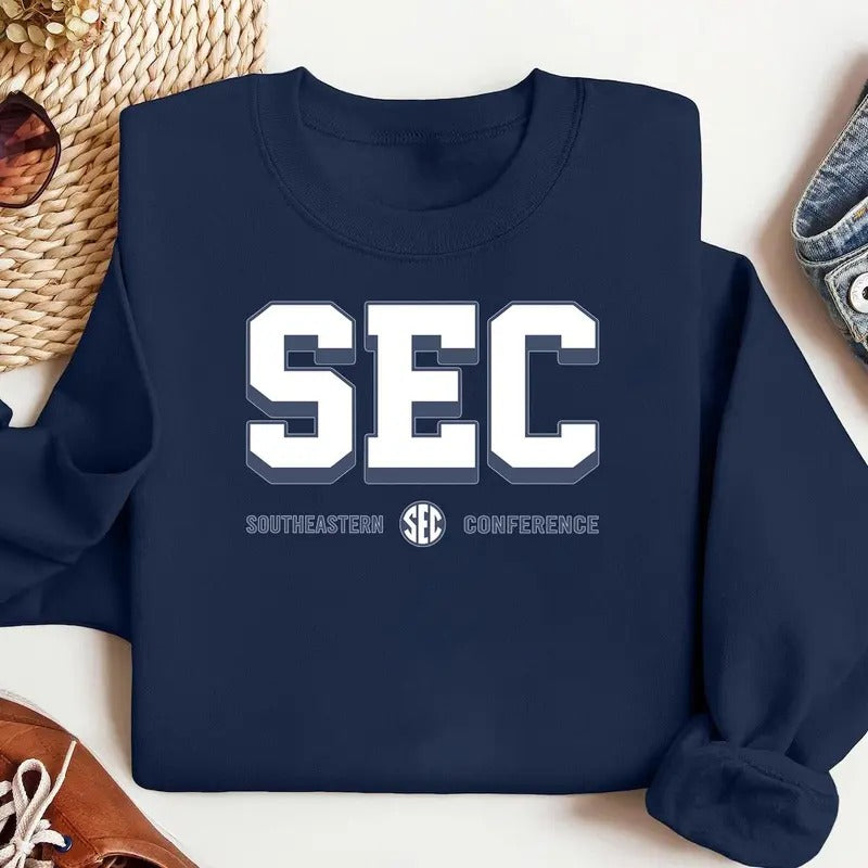 Vintage SEC Southeastern Conference Football NCAA - Adult & Kids T-Shirts, Sweatshirts & Hoodies apparel design preview 1