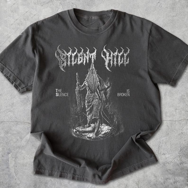 Vintage Silent Hill 2 Pyramid Head Retro Horror Game - Adult & Kids T-Shirts, Sweatshirts & Hoodies apparel design preview 1