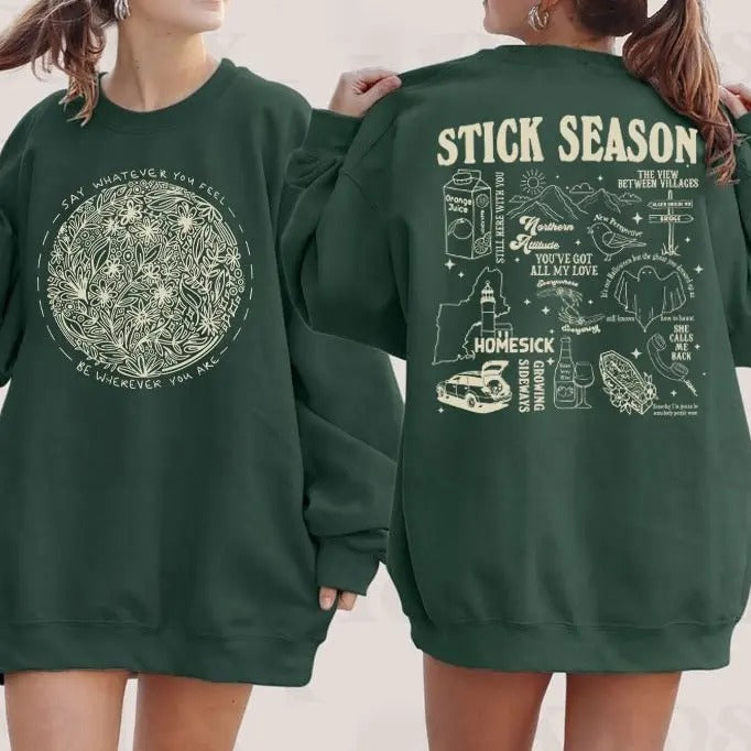 Vintage Stick Season 2023 2 SIDES Noah Kahan Country - Adult & Kids T-Shirts, Sweatshirts & Hoodies apparel design preview 1