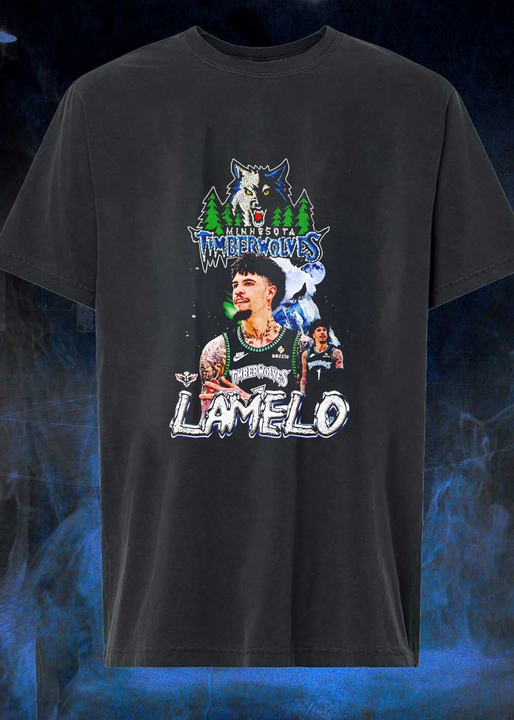 Vintage Style LaMelo Ball Minnesota Timberwolves - Adult & Kids T-Shirts, Sweatshirts & Hoodies apparel design preview 1