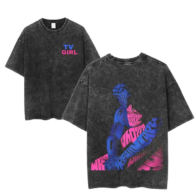 Vintage TV Girl Tour Retro Band Indie Pop Music Fan - Adult & Kids T-Shirts, Sweatshirts & Hoodies apparel design preview 1