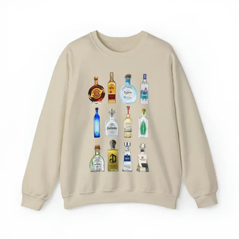 Vintage Tequila Lover Fabric Sweatersstyle{N002}2 - Adult & Kids T-Shirts, Sweatshirts & Hoodies apparel design preview 1